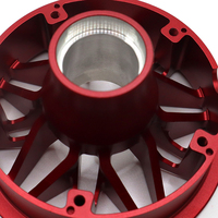Precise Alignment CNC Machining OEM Aluminum Milling Turning Parts Red Anodized Shiny Precise Tolerance Custom Car Parts