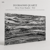 Silber Frost Shadow Engineered Quarz Großplatte 3200x1600mm |   CE SGS Zertifiziert |   Luxus-Hotel- und Villenwand |   Feuerfest Wasserdicht