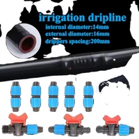 Tuyau d'irrigation goutte à goutte agricole pratique en PE de 16 mm, débit de 3,0/4,0 L/h, pression de 0,07-0,2 Mpa