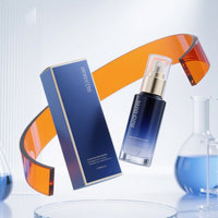 Cylindre à épaulement plat 30ml 50ml 1oz 2oz verre dégradé fond de teint liquide emballage de cosmétiques bouteilles vides avec pompe de presse