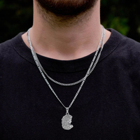 Hip Hop Hommes Jésus Croix Pendentif En Acier Inoxydable 18K Plaqué Or Religieux Chrétien Bijoux Crucifix Croix Collier Pendentif