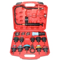 HTL Juego de 18 Piezas para Prueba de Fugas en Radiadores, Kit de Herramientas para Detectar Fugas en el Sistema de Refrigeración Automotriz y el Tanque de Agua