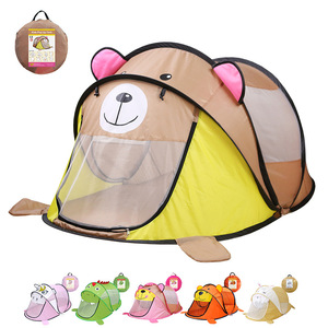 Tente de jeu pop-up pour enfants, design coloré d'animaux de dessin animé, maison de jeu pliable pour l'intérieur et l'extérieur, pour 2 à 4 ans, unisexe - Product Image 3