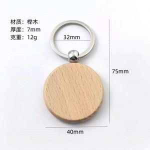 Llavero de madera personalizado al por mayor con logo, regalos DIY hechos a mano, etiqueta de madera para llaves con anilla dividida - Product Image 3