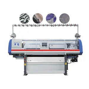 Sweater Knitting Machine Computerized Flat 12 Gauge Computerized Double System Flat Knitting Machine In China For Collar