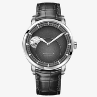 AGELOCER Major Breakthrough 29.51-Days Moon Phase Watch Astronome original Montre mécanique automatique à bracelet en cuir pour hommes