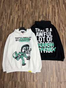 Nueva llegada de calidad superior 100% algodón que es un montón de COUPH SYRUP High Street Alphabet Trendy Brand Loose Casual Hoodie - Product Image 5