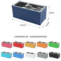Mini modèle de conteneur de simulation personnalisé avec logo sur mesure, boîte de rangement pour cartes de visite et stylos, décoration de bureau