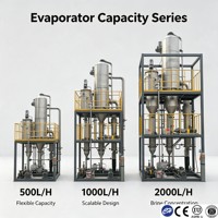 Evaporador Circulante Multiefecto Automático PLC para Concentración de Sorbitol, Maltitol y Alcohol de Azúcar, Acero Inoxidable SS304, Certificado CE ISO