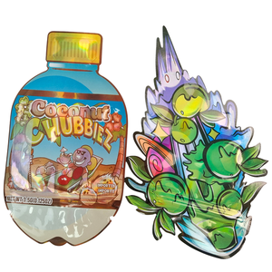 Sacchetti Mylar Personalizzati da 3,5g e 14g per Alimenti, Sacchetti con Cerniera Fustellati, Sacchetti Mylar Speciali a Forma Irregolare Anti-Odore - Product Image 1