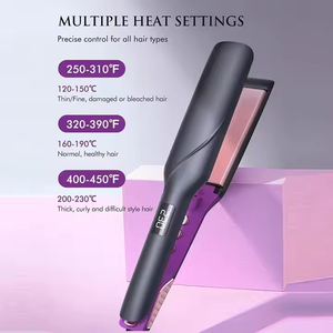 Planchas planas personalizadas <span class=keywords><strong>SMET</strong></span> con pantalla LCD de temperatura, plancha de pelo eléctrica, venta al por mayor, embalaje con Etiqueta Privada, garantía de 1 año - Product Image 2