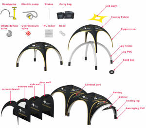 Tente gonflable pour événements de qualité commerciale CATC, imperméable |   Tente publicitaire d'extérieur personnalisée certifiée CE pour entreprises - Product Image 2