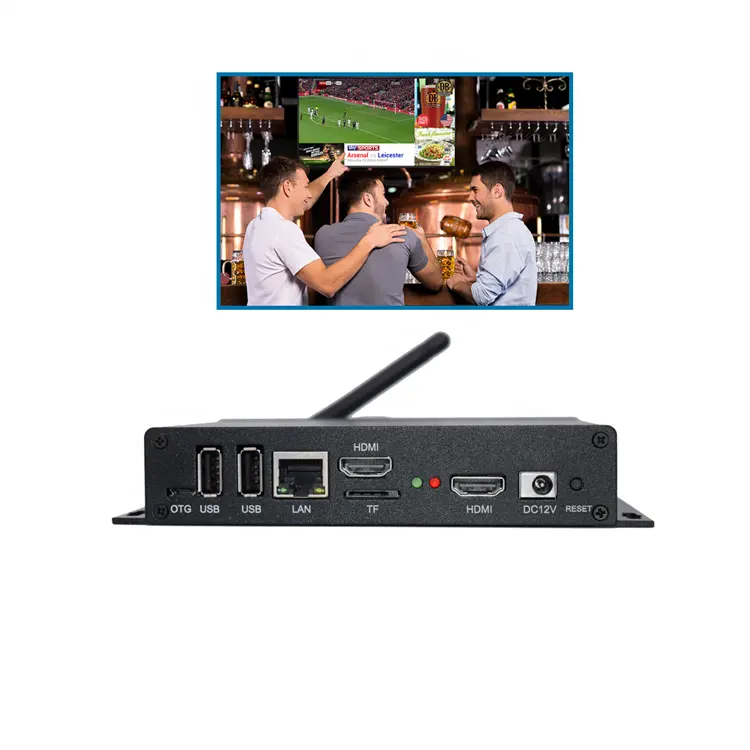 ライブTVを搭載したQ-300U Androidデジタルサイネージメディアプレーヤー