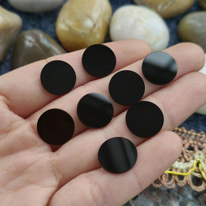 Black Onyx Agate <b>Disc</b> Coin Shape Double Flat Polished Natural Gemstone 6mm to18mm Thickness 1mm for Jewelry Making - Product Image 1