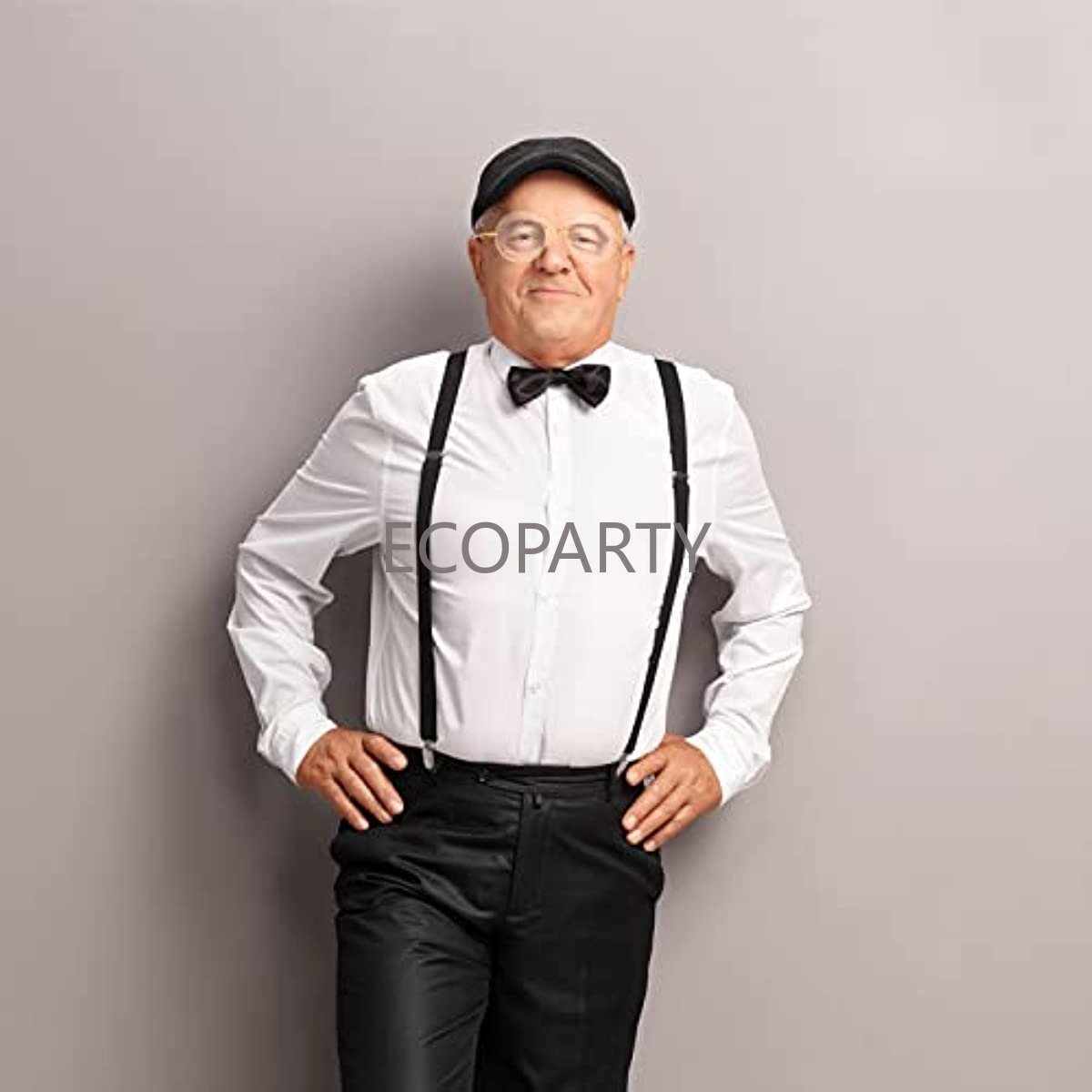 Set Accesorios Años 20 Para Hombre - Sombrero, Tirantes, Pajarita Y Bigote, Ideal Para Fiestas Gatsby O Halloween