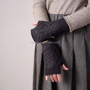 Gants d'hiver en tricot de <span class=keywords><strong>cachemire</strong></span> pour hommes et femmes avec doigts techniques Mitaines en laine pour le ski et les activités de plein air - Product Image 1