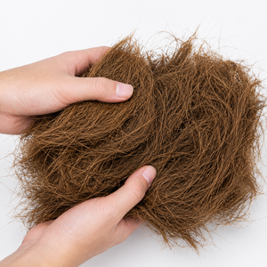 Premium Coconut Bristle Material Designed for Household Cleaning Products and Commercial Manufacturing Needs - Product Image 1