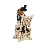 Offre Spéciale : Statuette de Squelette Mariés Gothiques, Figurine de Couple en Résine, Décoration d'Intérieur, Ornement Crâne de Couple pour Halloween