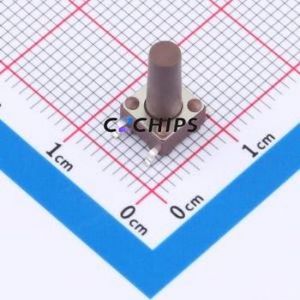 TSB06331-125D332DH-R0400 Tactile Switch SMD-4P,6.1x6.1mm Switch Single Pole Single Throw Round Button 1.8N 6.1mm - Product Image 1