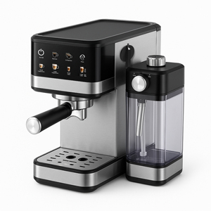 15 Bar Touch Menu Digital Semi Automatic Espresso <strong>Coffee</strong> Machine With Frothing Milk Tank Home Use - Product Image 5