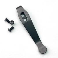 ARM 9201/9202 Clip arrière en alliage de titane Clip de poche de transport profond Couteau pliant bricolage modifié (avec 3 vis)