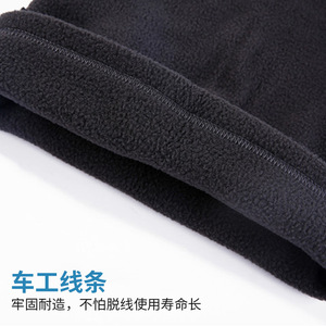 Reflective Strip Neck Warmer Fleece Lined Thickened Windproof Cycling Face Mask Unisex Adult Solid Color - Product Image 3