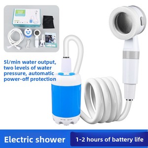 Outdoor <b>Portable</b> USB Rechargeable Waterproof Camping Electric <b>Shower</b> Hiking Beach Travelling Removable Handheld <b>Shower</b> Head - Product Image 6