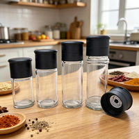 Bouteille en verre personnalisée de 100 ml pour poivre / moulin à épices manuel en plastique pour produits secs – Catégorie : Moulins