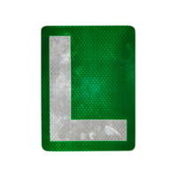Pegatina Reflectante Rectangular de PVC/PET para Advertencia, Calcomanía para Conductor Principiante, Rojo Prismático de Alta Intensidad, Tamaño Personalizado, España