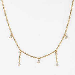 Collar de Moda 2025, Chapado en Oro de 18K, Acero Inoxidable, con Borlas de Circonio, para Mujeres y Niñas - Product Image 1