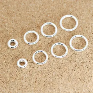 8-14mm Thick 925 Sterling Silver Jump Rings Round Split Rings Wire Close Ring For Jewelry Making