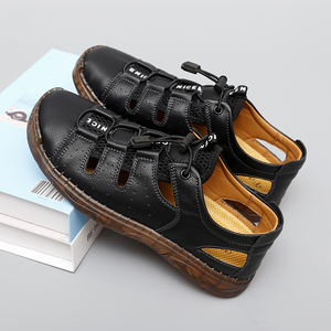 Мужские летние сандалии из натуральной кожи и сетчатой ткани - Product Image 3