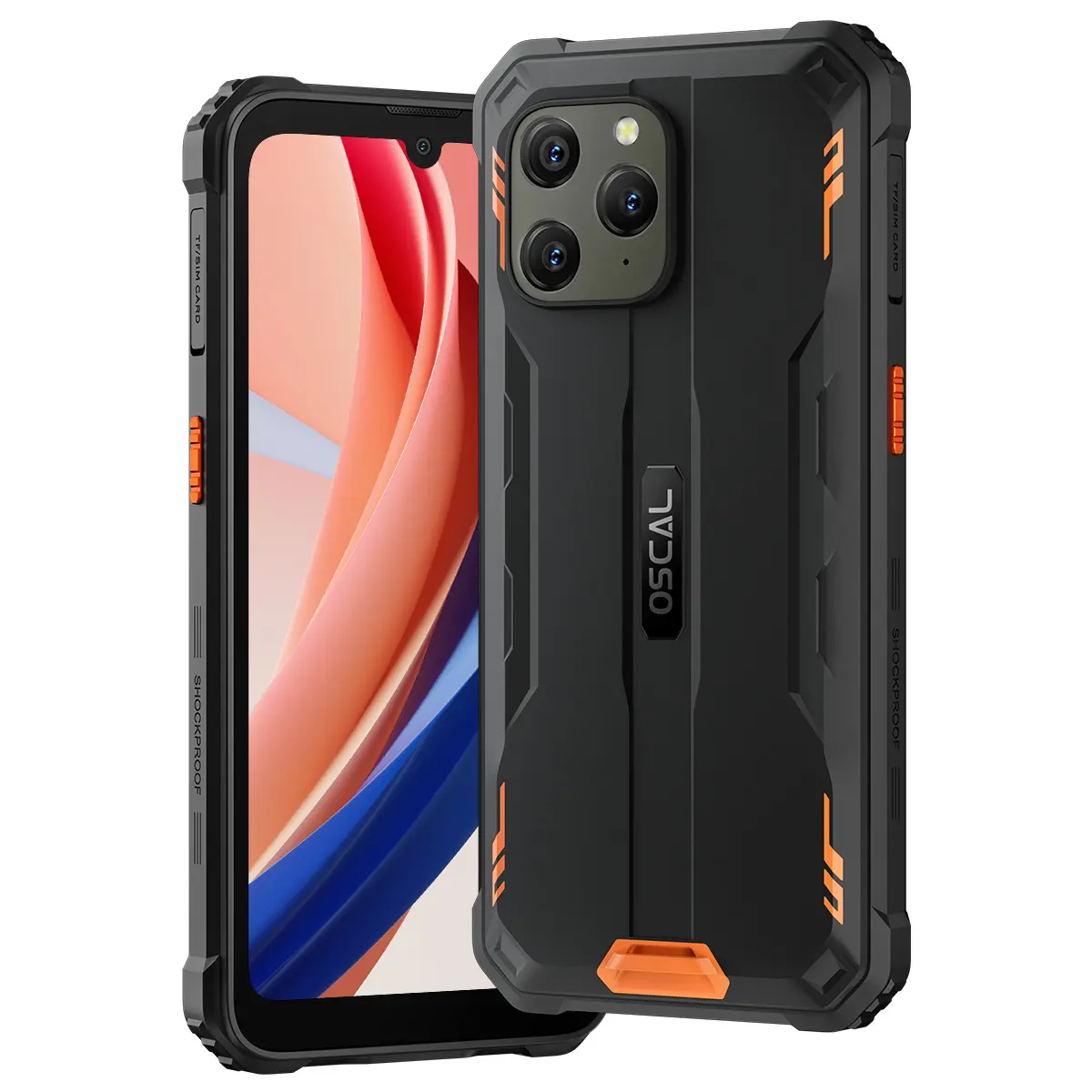 6.1 Inch Rugged Smartphone Quad Core 4+32GB Reverse Charging Support 6580mAh IP69K 5+13MP Camera Android 12 Blackview Oscal S70