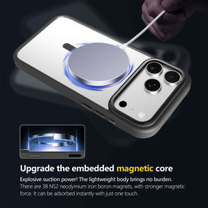 2025 nuova custodia per cellulare con struttura in metallo alla rinfusa, custodia magnetica per telefono trasparente in TPU per iPhone 17 Pro Max Air 16 15 - Product Image 4