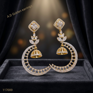 Fashionable High Quality Traditional Ethnic Alloy <b>silver</b> Plated Stone Pearl Chandelier <b>Earrings</b> Women's Third Party Certified Gi - Product Image 2