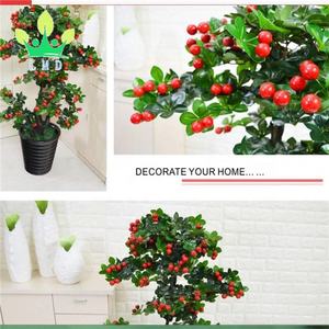 Grande plante artificielle de simulation de fausse fleur en plastique d'arbre fruitier de <span class=keywords><strong>cerisier</strong></span> d'intérieur avec pot et mousse - Product Image 4