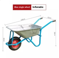 Carro de dos ruedas al por mayor, nuevos materiales, Cubo de suelo de jardín, carro de basura para construcción agrícola, carros de mano, carro