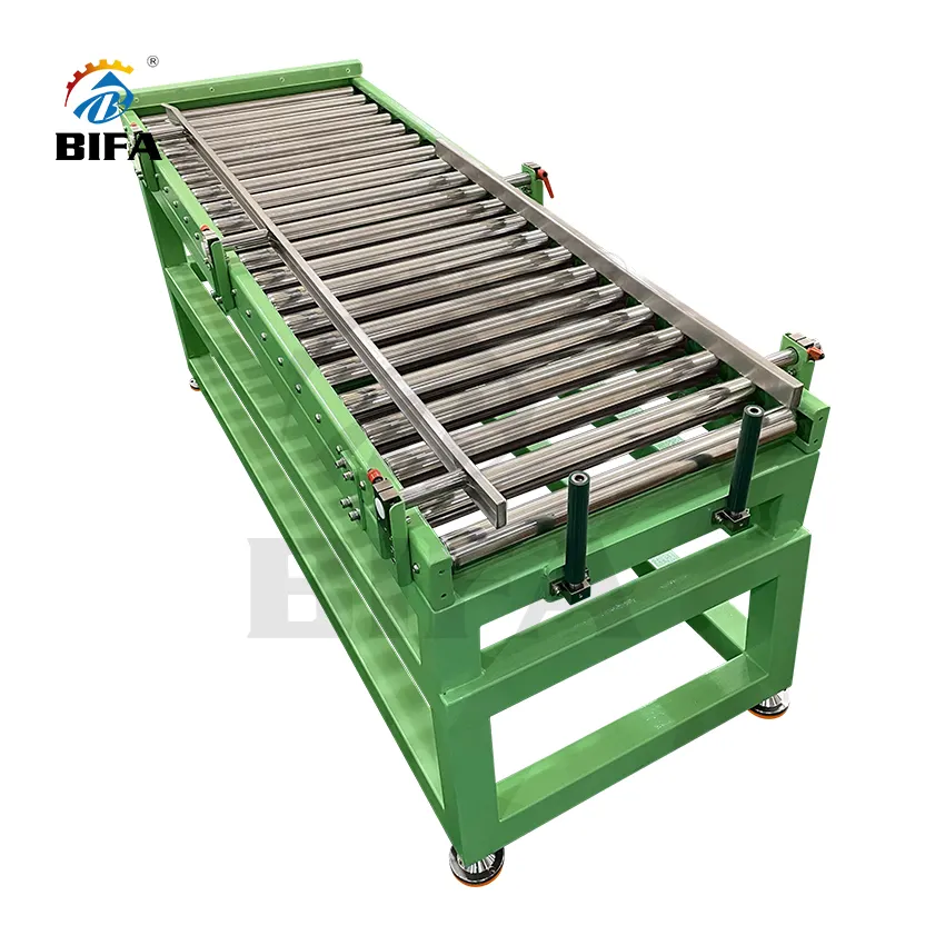 BIFA Adjustable Roller Conveyor Systems without Power Manual Sprocket Roller Conveyor Table