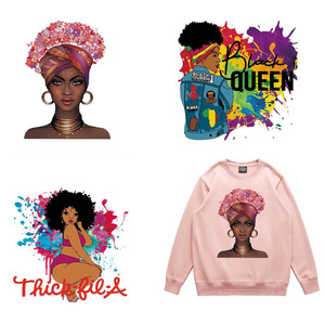 Autocollants de transfert de chaleur de la reine noire Sistas pour vêtements, autocollants de bricolage lavables pour T-Shirts vestes sacs à dos Design - Product Image 4