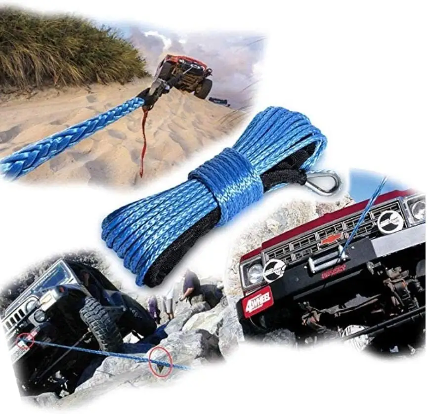 Off-road araba vinç halatı, açık kurtarma çekiş halatı, off-road çekiş halatı, aşınmaya dayanıklı, dayanıklı, örgülü ve yumuşak