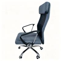 Chaise de bureau en tissu maillé à dossier haut avec appui-tête, base chromée, pivotante, pour ordinateur, vente en gros d'usine, Sillas De Oficina