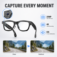 Lunettes Intelligentes 4K avec Caméra IA, Objectif HD 20MP, Traduction en Temps Réel, Assistant Vocal IA, Audio Ouvert, Stabilisation 6 Axes, Étanchéité IP66