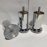 Laiton Chrome Base ronde pieds de meubles noir 100mm hauteur Fi 50mm longue vis acier métal fer moderne en bois canapé jambe