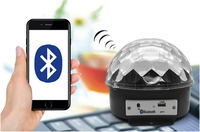 JK106 Farbwechselnde Bluetooth-Soundaktivierte LED-Kristall-Magische Discokugel-Leuchte