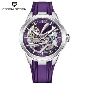 Montre mécanique de luxe pour homme PAGANI DESIGN YS030 <span class=keywords><strong>Alien</strong></span> Hollow Tourbillon, mouvement transparent en acier inoxydable luminescent, saphir. - Product Image 2