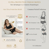 Celana Dalam Menstruasi Hygieia 80ML Super Serap Ramah Lingkungan untuk Sehari-hari, Perlindungan 5 Lapis Anti Bocor Tanpa Jahitan