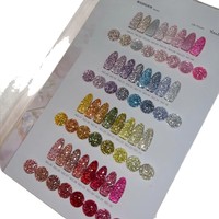 Vernis à ongles gel diamanté scintillant 32 couleurs, effet réfléchissant, pour nail art DIY