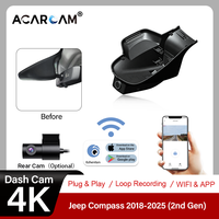 Cámara para Coche HOLROADX 4G Plug & Play para Jeep Compass 2.ª Gen. 2017-2026, Doble Lente, Modo de Estacionamiento 24H, DVR con 1 Año de Garantía