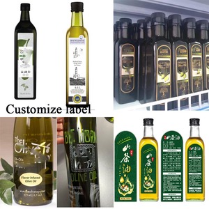 Bouteille Ronde en <span class=keywords><strong>Verre</strong></span> <span class=keywords><strong>25cl</strong></span> 75cl 500 ml 1L pour Huile d'Olive Vierge Extra, Huile de Cuisson et Vinaigre avec Pulvérisation, Couleurs Noir et Blanc - Product Image 6