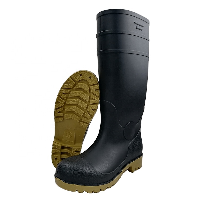 Хорошее качество, ПВХ безопасные стальные сапоги для дождя, масляная промышленность для работы